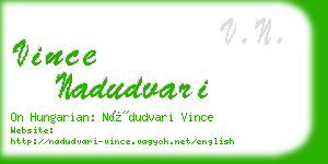 vince nadudvari business card